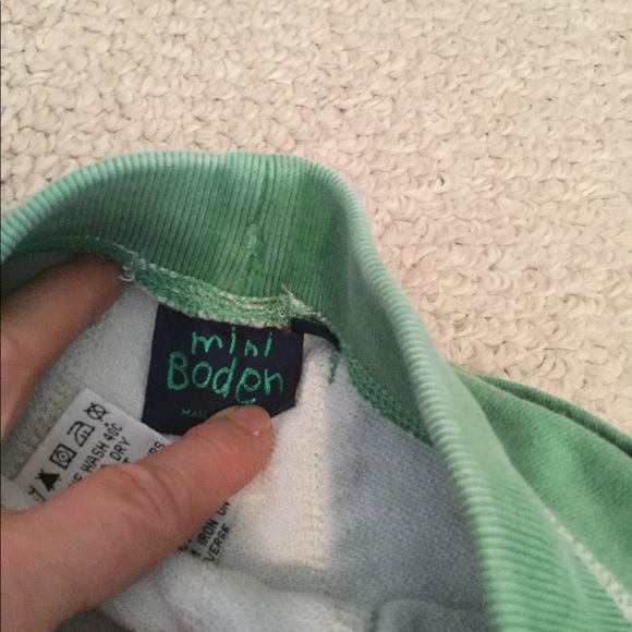 Mini Boden pants green size 5y green/pink - Picture 3 of 8